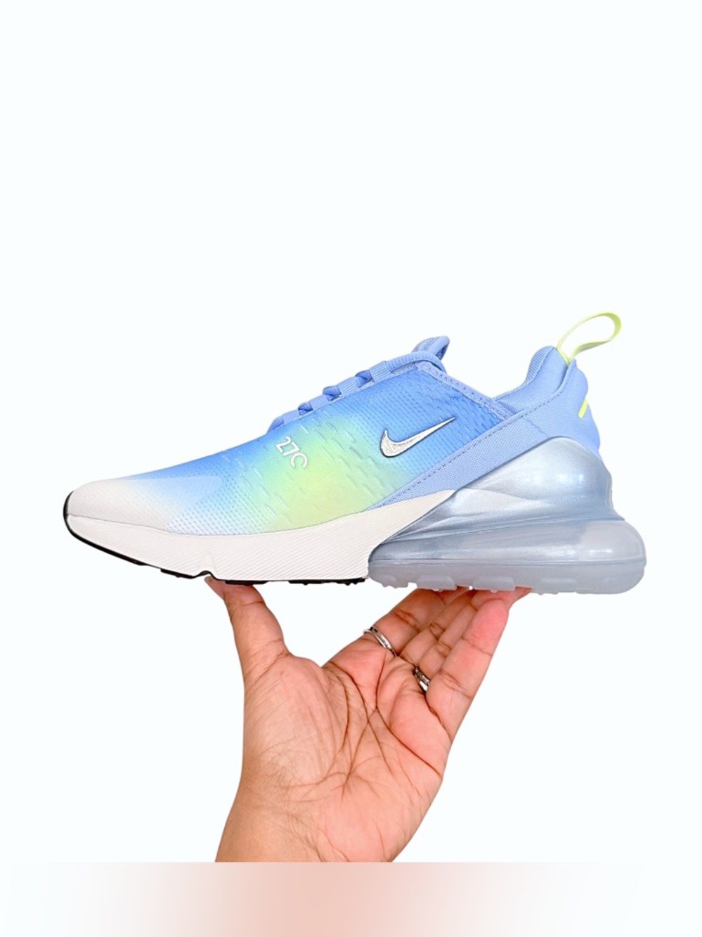Nike Air Max 270 Aluminum Hydrangeas Metallic Silver Women’s Sneakers - Picture 5 of 7
